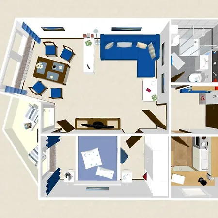 Haus Beau Rivage Blaue Koje Apartment Scharbeutz