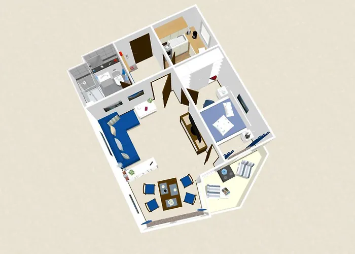 公寓 Haus Beau Rivage Blaue Koje *